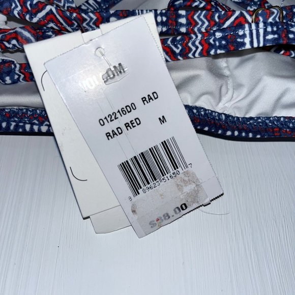 Volcom Women's Bikini Top Rad Rad Red Medium NWT - Picture 5 of 5